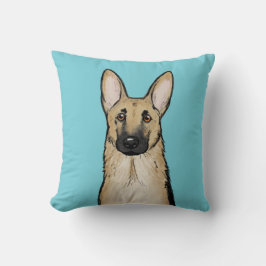 Light Tan German Shepherd Hund Decorative Art Kudde