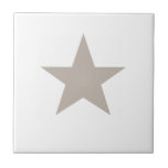 Light Taupe Star Kakelplatta<br><div class="desc">Ljust Taupe Star Ceramic Tile Stjärnor är alltid i mode!</div>