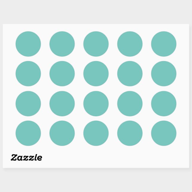 Light Teal #6BC388, halv bakad etikett (Ark)