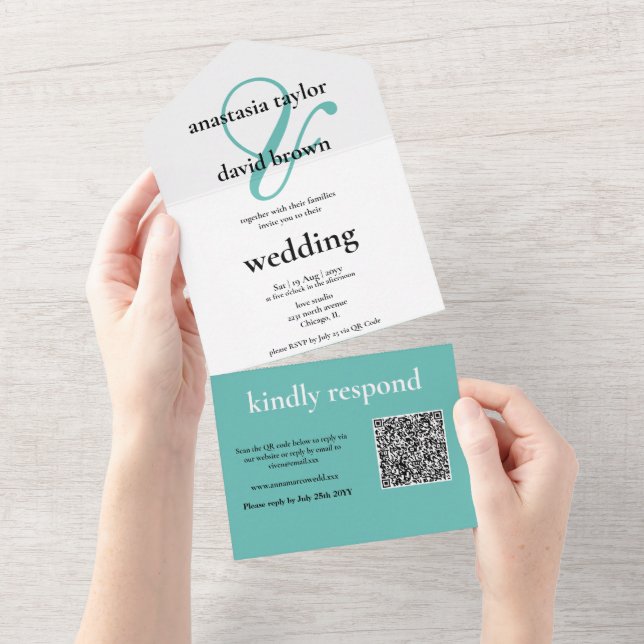 Light Teal Ampersand QR-kod (Tearaway)