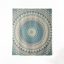 Light Teal Beige Mandala