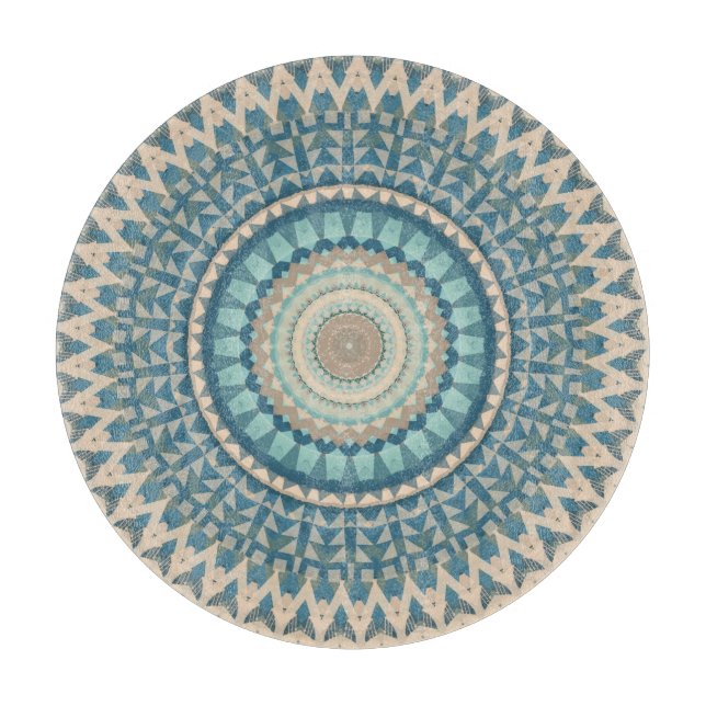 Light Teal Blue Beige Mandala (Framsidan)