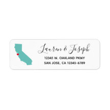 Light Teal California and White Bröllop