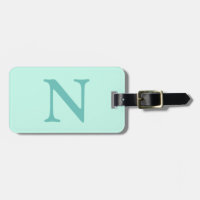 Light Teal Initial Brev Trendig Pastel Mint Blue