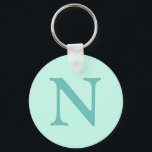 Light Teal Initial Brev Trendig Pastel Mint Blue Nyckelring<br><div class="desc">Inledande Trendig för lätt målning i Brev Pastel Mint Blue Färg. Du kan välja att lägga till din första eller den första av en älskad person. Oavsett om det är en hjärtlig gåva till någon som är kär i dig eller en personlig behandling, så är valet ditt. Du kan också...</div>