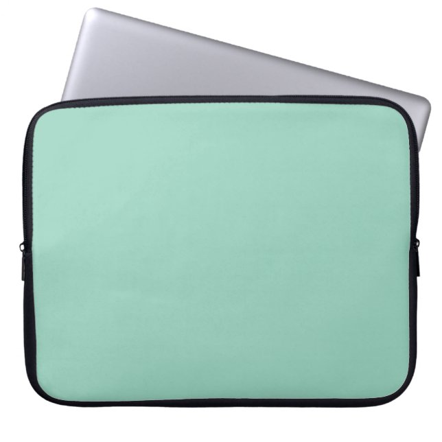 Light Teal Solid Färg laptop sleeve (Framsidan)