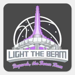 Light the Beam - Sacramento Basketball Fyrkantigt Klistermärke