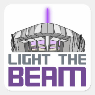 Light the Beam - Sacramento Basketball Fyrkantigt Klistermärke
