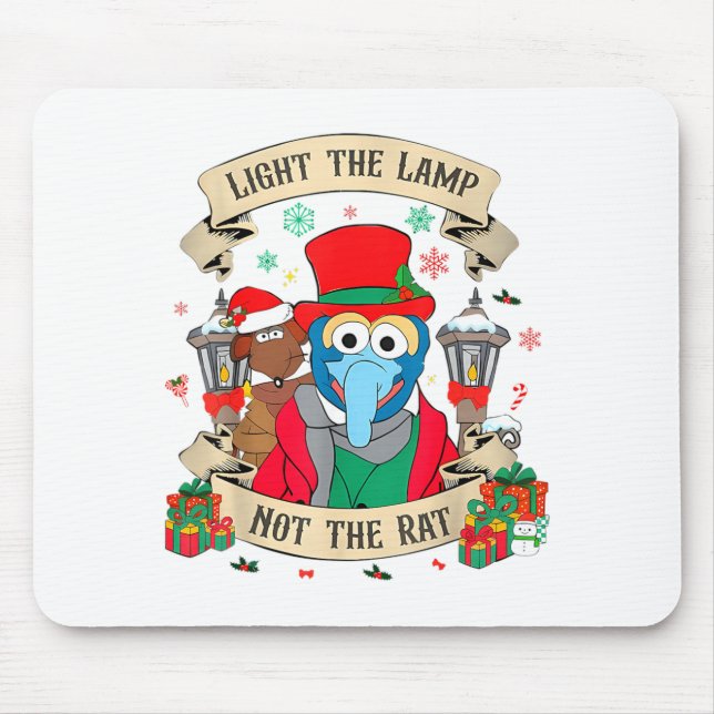 Light The Lamp Not The Rat Funny Christmas Matchin Musmatta (Framsidan)