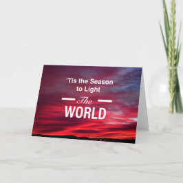 Light the World Sunrise Christmas Card Helgkort