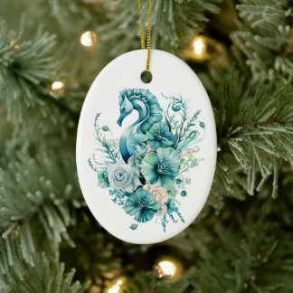 Light Turcos Sea Horse jul Ornament