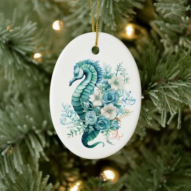 Light Turcos Sea Horse jul Ornament (Träd)