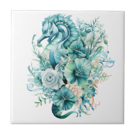 Light Turcos Seahorse Ceramic Tile Kakelplatta