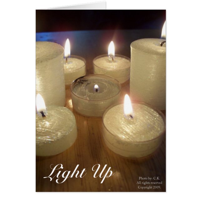 "Light Up"-kort Hälsningskort (Framsidan)