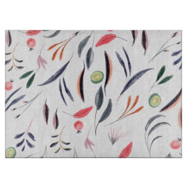 Light Watercolor Löv och Berries Mönster (Framsidan)