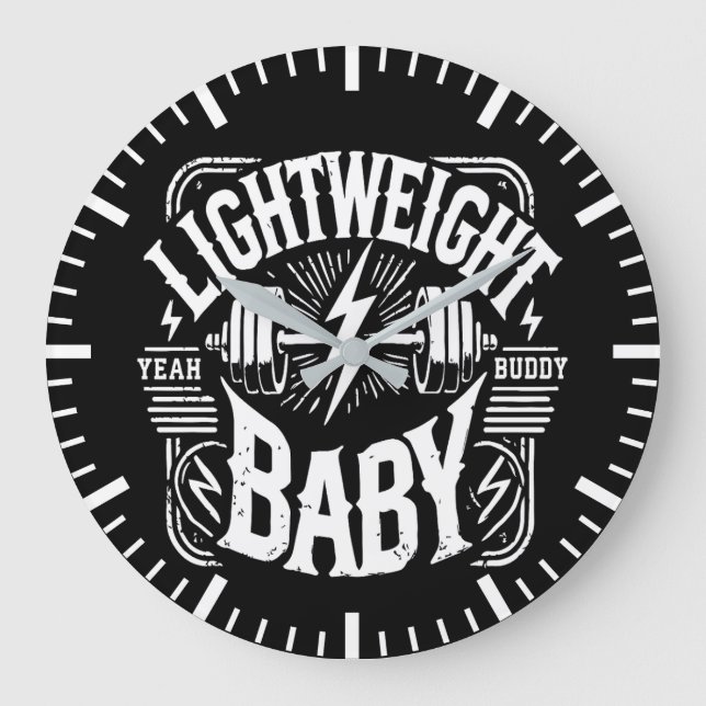 Light Weight Baby - Bodybuilding Gym Motivational Stor Klocka (Framsida)