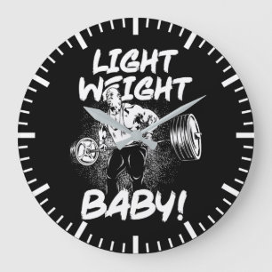 Light Weight Baby - Gym Workout Bodybuilding Large Stor Klocka
