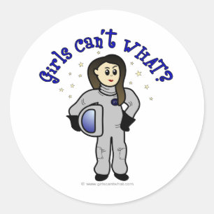 Light Woman Astronaut Runt Klistermärke