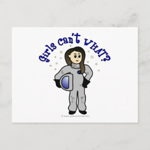 Light Woman Astronaut Vykort