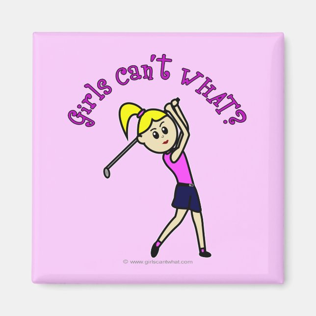 Light Woman Golfer Magnet (Framsidan)