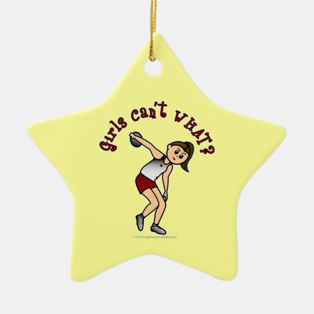 Light Womens Disc Julgransprydnad Keramik (Framsidan)