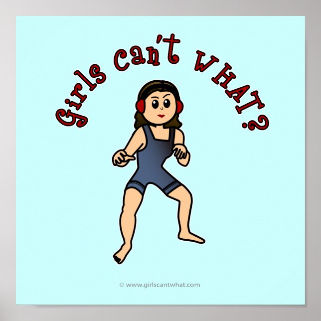 Light Womens Wrestling Poster (Framsidan)