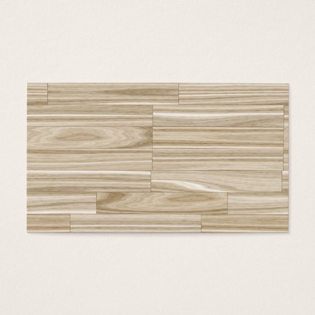 Light Wood Grain Parquet Visitkort (Framsidan)