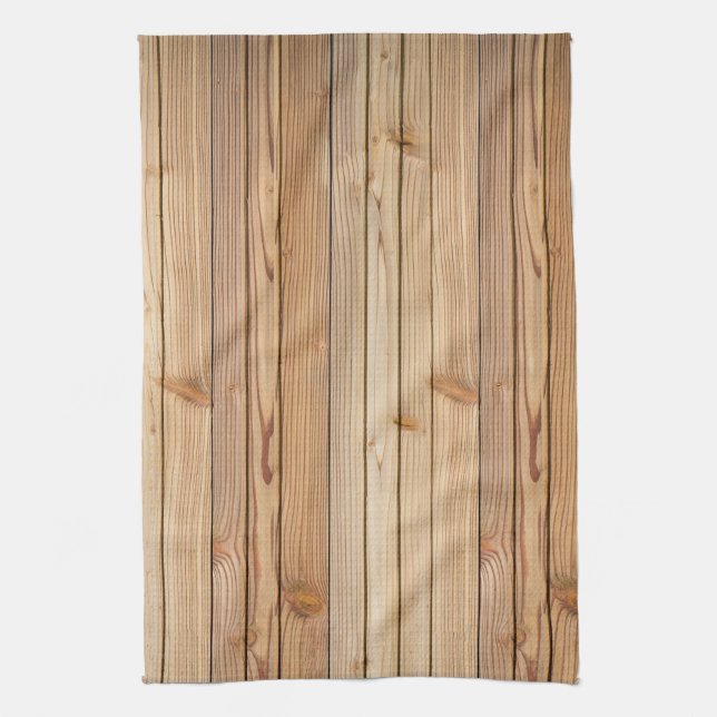 Light Wood Paneling Struktur Kökshandduk (Vertikal)