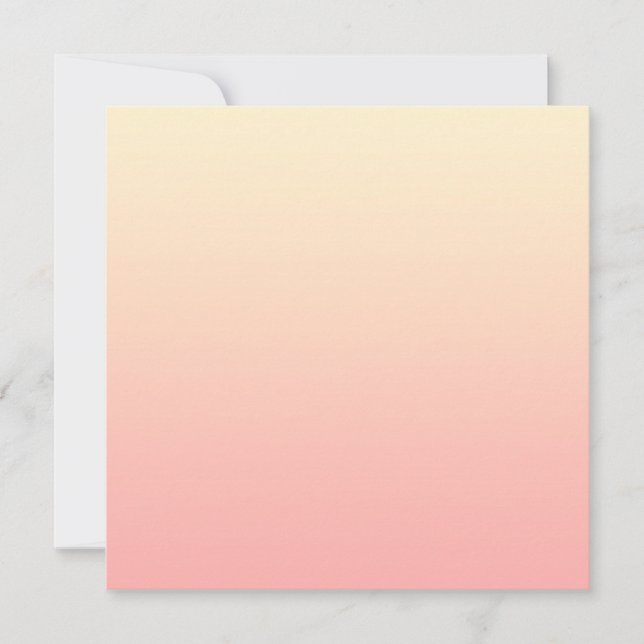 Light Yellow and Pink Gradient Tack Kort (Framsida)