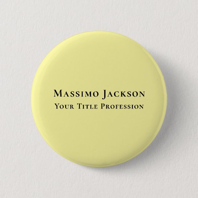 Light Yellow Plain Elegant Professional Modern Knapp (Framsida)