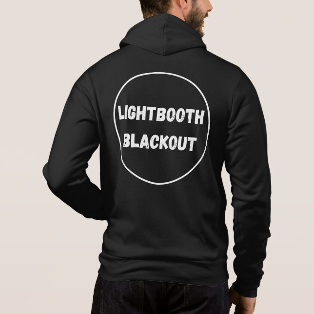 Lightbooth Blackout Zip Hoodie T Shirt (Baksida)