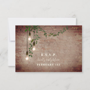 Lightbulb Greenery Garland Brick Bröllop OSA Kort