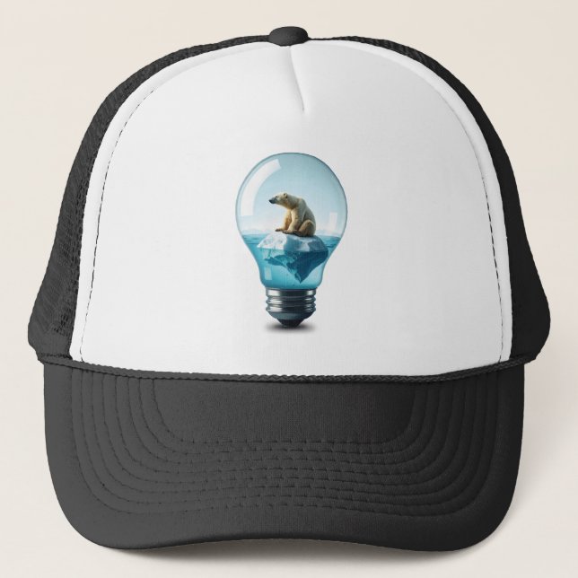 Lightbulb Iceberg - Polar Bear in a Lightbulb Keps (Framsida)