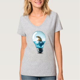 Lightbulb Iceberg - Polar Bear in a Lightbulb T Shirt