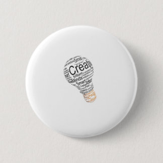 lightbulb med typografi som firar kreativitet knapp