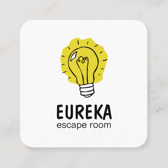 Lightbulbidé Fyrkantigt Visitkort (Framsida)