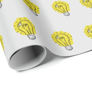 Lightbulbidémönster som slår in papper presentpapper