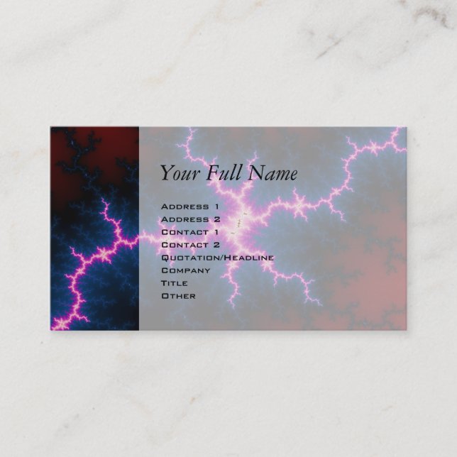 Lightcleave - Fractalkonst Visitkort (Framsida)