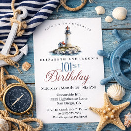 Lighthouse 101st Birthday Inbjudningar