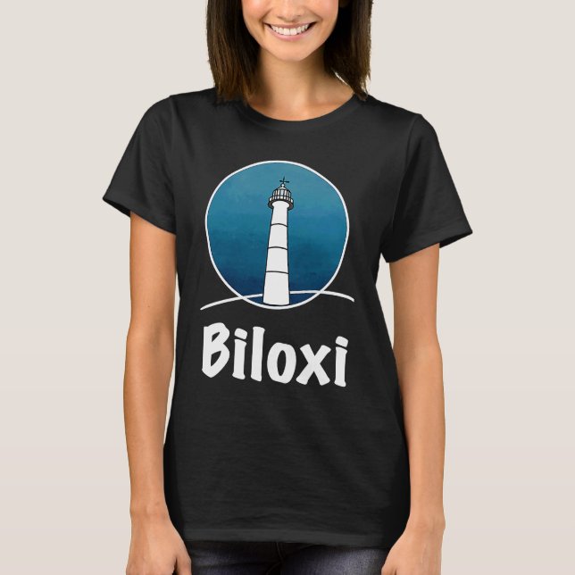 Lighthouse Biloxi Beach T Shirt (Framsida)