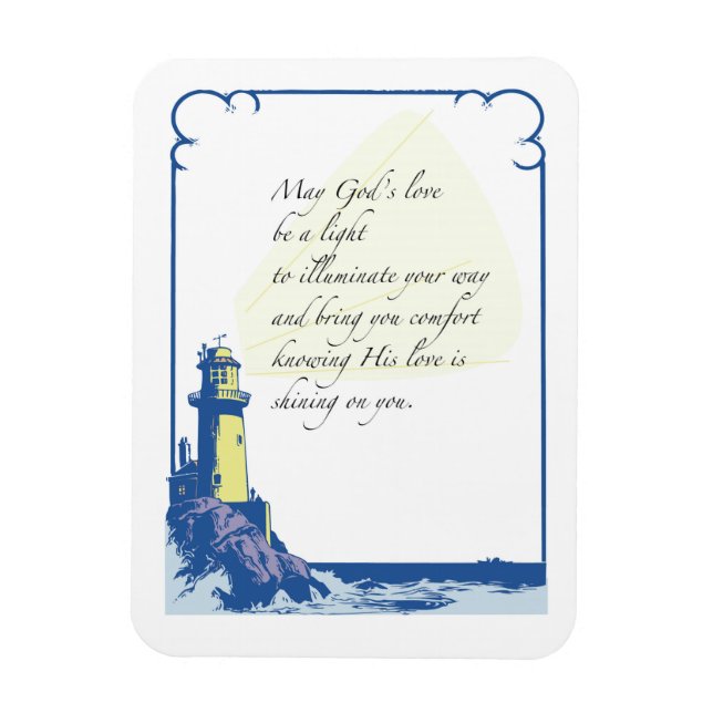 Lighthouse Blessings Prayer Magnet (Vertikal)