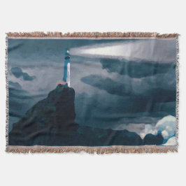 Lighthouse blue blanket mysfilt