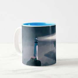 Lighthouse blue mug Två-Tonad mugg