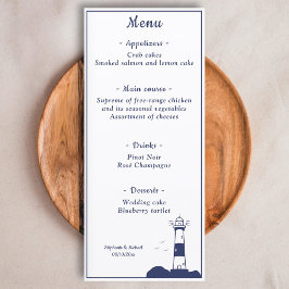Lighthouse Bröllop Menu Meny