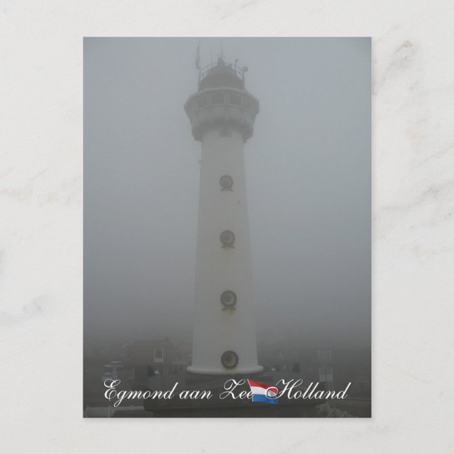 Lighthouse Egmond aan Zee Holland Postcard Vykort (Framsida)