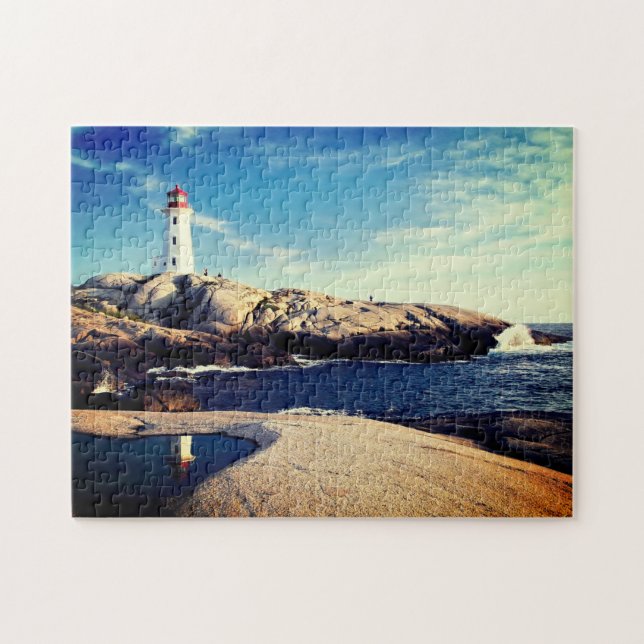 Lighthouse Jigszawa Puzzle Pussel (Horisontell)