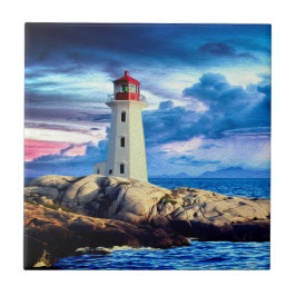 Lighthouse L - Small Ceramic Tile Kakelplatta