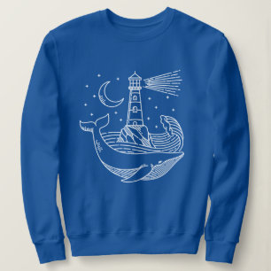 Lighthouse Måne Whale T Shirt
