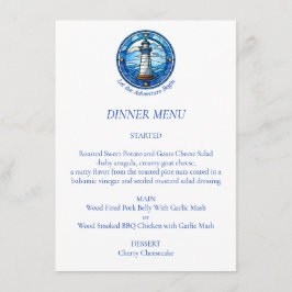 Lighthouse Nautical Bröllop Äventyr Begin Meny