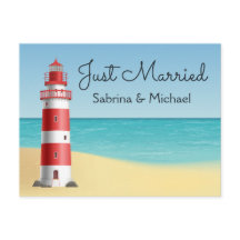 Lighthouse Nautical Nygift Strandbröllop